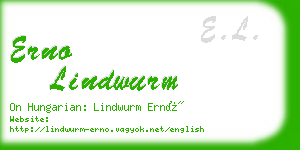 erno lindwurm business card